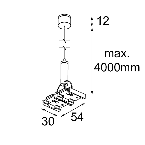 Track 48V Twin Suspension Cable